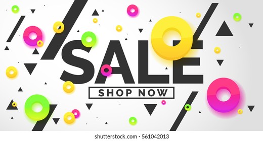Best sale banner. Original poster for discount. Bright abstract background with text. Vector illustration.