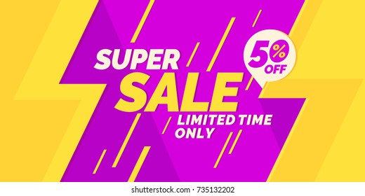 Best sale banner. Original poster for discount. Bright abstract background with text. Vector illustration.