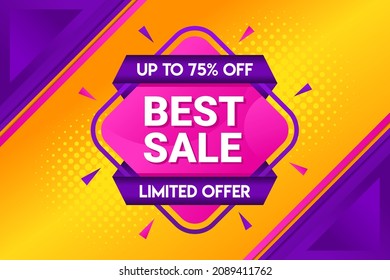 Best sale banner promotion gradient abstract background