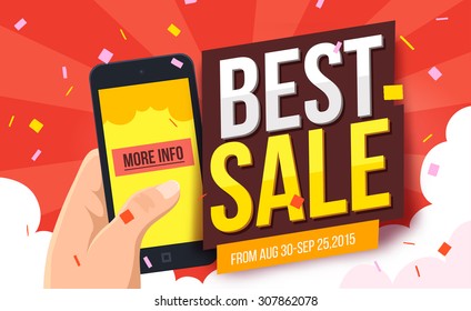 Best sale banner. Vector illustration