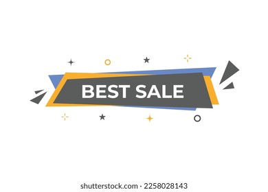 Mejor botón de venta. plantilla web, Speech Bubble, Banner Label Best Sale.  icono de signo Ilustración del vector