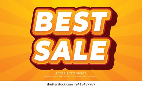 best sale editable text effect template for business promotion sale banner