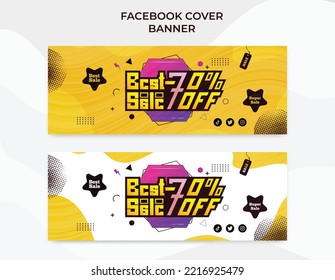 Best sale facebook cover page design template