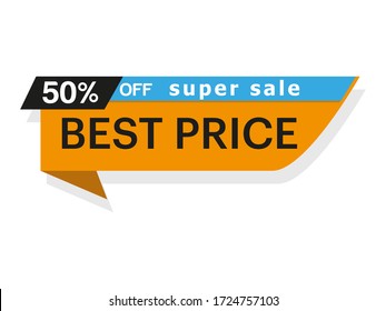 best sale , best price tag badge vector format