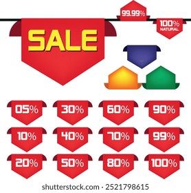 Best for sale sticker, price tag, quality mark, Red postage stamps, A collection of different colored star stickers, Realistic red price tags collection, Special offer or shopping discount label.