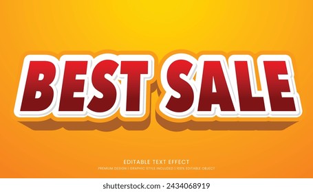 best sale text effect template with minimalist style and bold font concept use for brand advertising