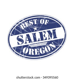 Best of Salem grunge rubber stamp against white background