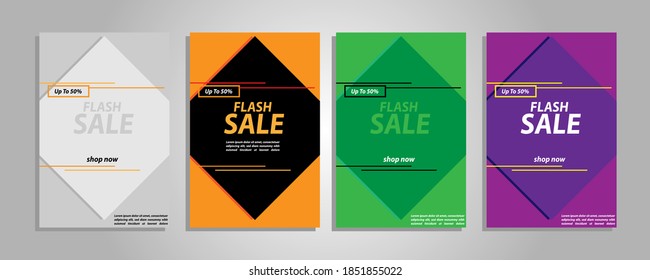 Best Sales Abstract Background 50% Discount With Elegant Theme Style 4 Simple and Colorful Design