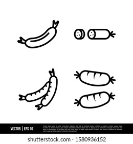 The best Sausage icons vector collection, illustration logo template in trendy style. Suitable for many purposes.