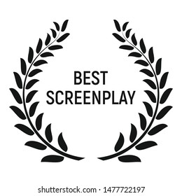 Best screenplay award icon. Simple illustration of best screenplay award vector icon for web design isolated on white background