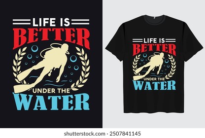 Best scuba diving t shirt design retro vintage Scuba Diving quotes design, vector, illustration,