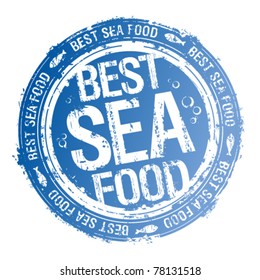 Best Sea Food rubber stamp.