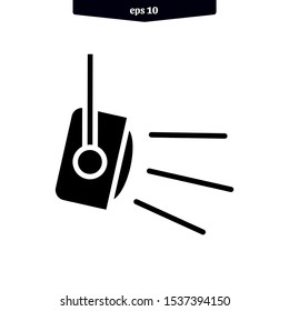 The best Searchlight icon. Spotlight simple vector icon. vector illustration. eps10