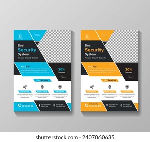 Plantilla de diseño del volante del sistema de seguridad óptima