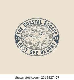 Best See Resort Vintage Badge Logo Design