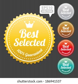 Best Selected Sticker and Tag Vintage and Gradient - Vector