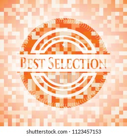 Best Selection abstract orange mosaic emblem