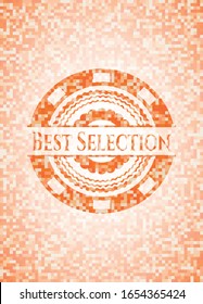 Mejor selección de emblema de mosaico naranja abstracto