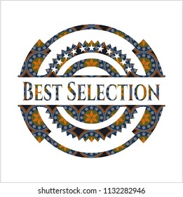 Best Selection arabic emblem background. Arabesque decoration.