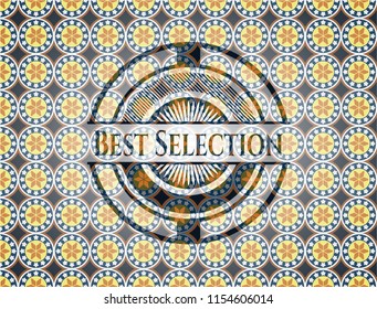 Best Selection arabic style emblem. Arabesque decoration.