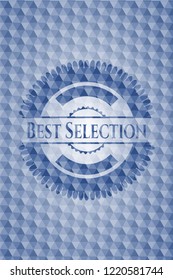 Best Selection blue polygonal badge.