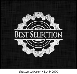 Best Selection chalk emblem written on a blackboard