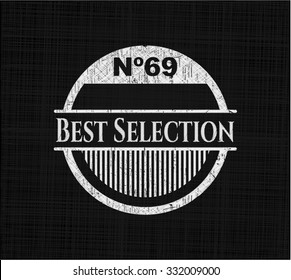 Kreideemblem mit der besten Auswahl auf einer Tafel