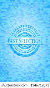 Best Selection sky blue mosaic emblem