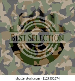 Best Selection written on a camouflage texture