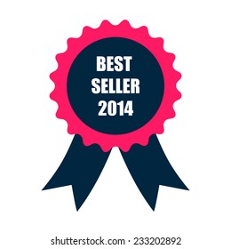 best seller 2014 badge with ribbon