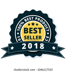 Best Seller 2018 label illustration