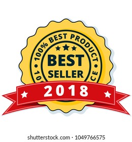 Best Seller 2018 label illustration