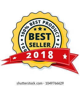 Best Seller 2018 label illustration