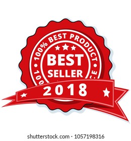 Best Seller 2018 label illustration
