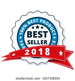 Best Seller 2018 label illustration