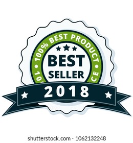 Best Seller 2018 label illustration