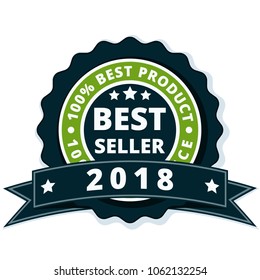 Best Seller 2018 label illustration