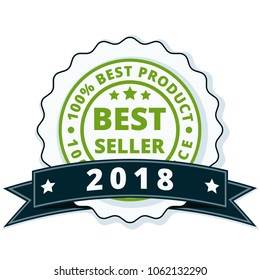 Best Seller 2018 label illustration