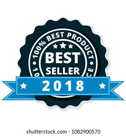 Best Seller 2018 label illustration