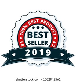 Best Seller 2019 label illustration