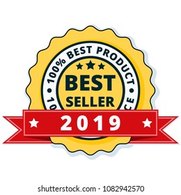 Best Seller 2019 label illustration