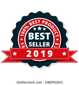Best Seller 2019 label illustration