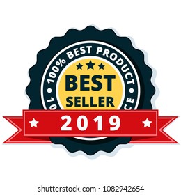 Best Seller 2019 label illustration