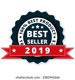Best Seller 2019 label illustration
