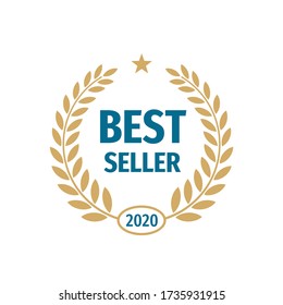 Best seller 2020 badge logo design.