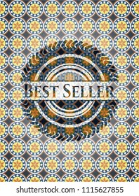 Best Seller arabic badge. Arabesque decoration.