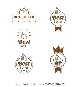 best seller badge design set. vector illustration