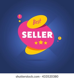 Best seller badge flat abstract isolated vector banner.