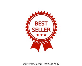Best seller badge icon isolated on white background. Vector illustration. 