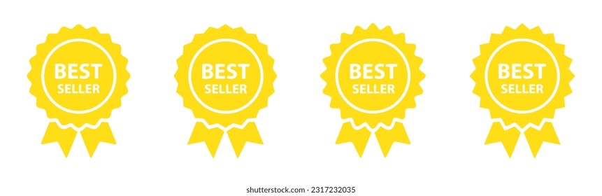 Best Seller Badge Icon. Best Seller Label Icon Vector Illustration